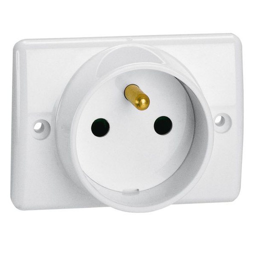 [LEG050860] Prise À Encastrer Pour Plinthe 2P+T 16A 250V~ Blanc legrand 050860