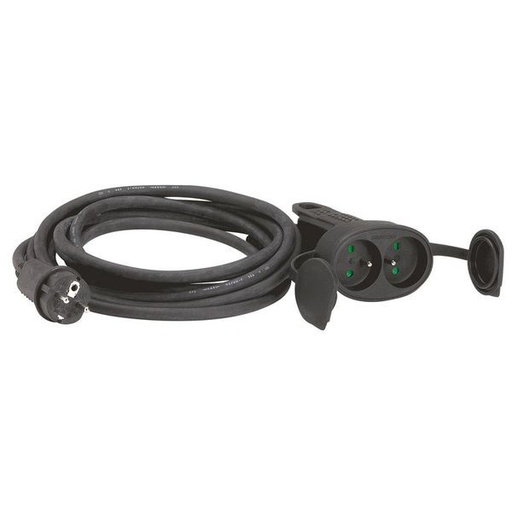 [LEG051630] Rallonge 2P+T 16A Ip44 Ik08 Double Prolongateur Ergonomique legrand 051630
