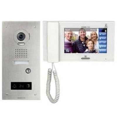 [AIP130324] AIPHONE Kit visiophone 7&quot; encastré avec caméra inox grand angle - JPS4AEDFL