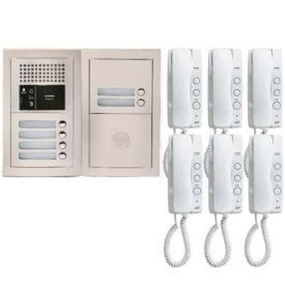 [AIP200377] AIPHONE Pack interphone encastré avec 6 combinés - GTBA6E