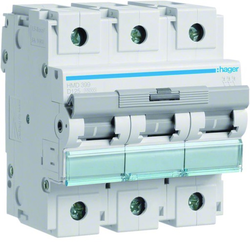 [HAG-HMD399] Disjoncteur 125A 3P 15kA Courbe D 4,5modules HMD399