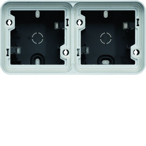 [HAG-WNA682] Boîte double Cubyko étanche IP55 gris associable pose horizontale en saillie WNA682