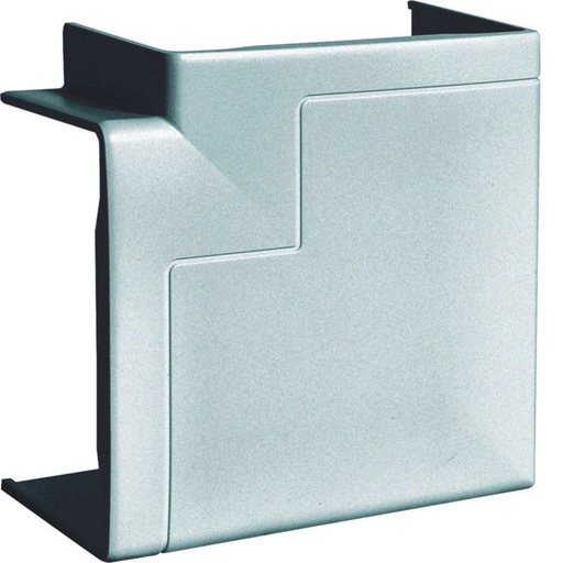[HAG-GBD500855ALU] Angle plat pour goulotte d'installation GBA 50x85mm, PVC couleur Alu GBD500855ALU