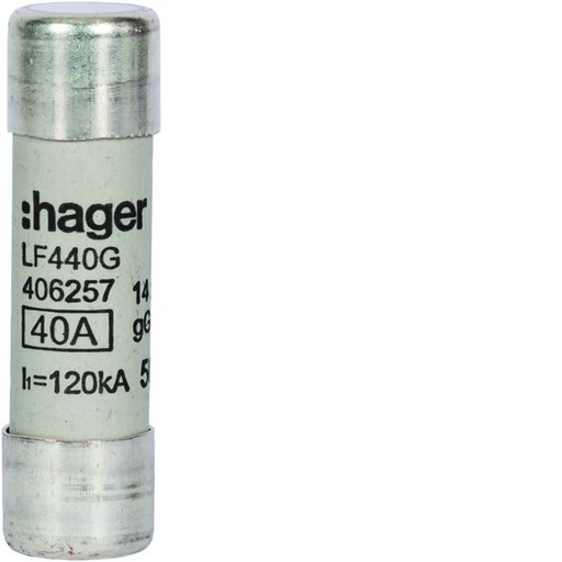[HAG-LF440G] Cartouche Fusible cylindrique 14x51mm gG 40A 400V AC 120kA LF440G