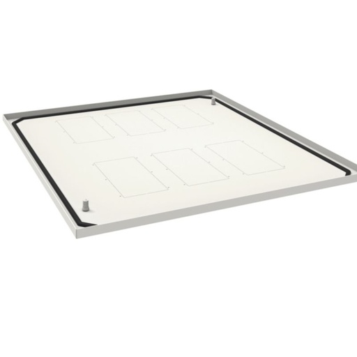 [HAG-FN097E] Plaque passe câbles ouverte quadro evo P800xL900mm Blanc pur FN097E