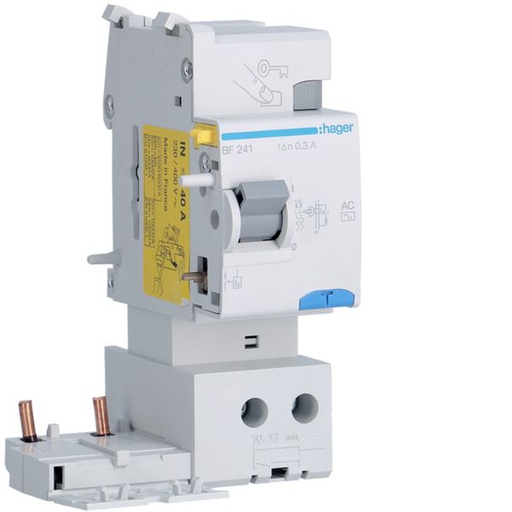 [HAG-BF241] Bloc différentiel 40A 30mA 2P type AC à bornes alignées BF241