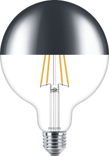 [PHI-782498] Modern LEDglobe Filament Calotte Argentée Dim 8-50W E27 782498 Philips
