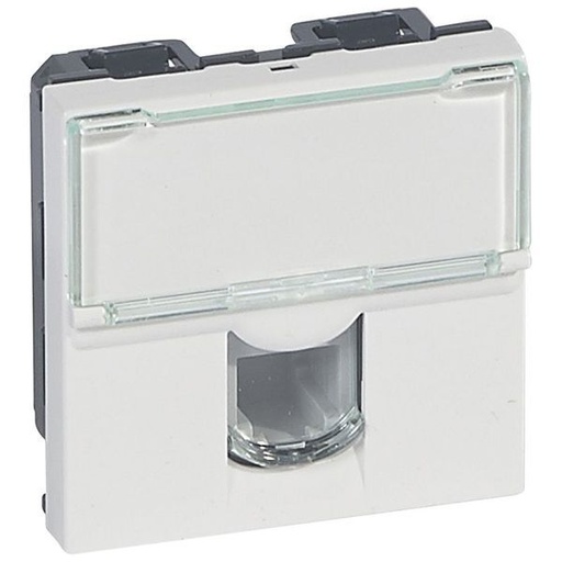 [LEG078731] Prise Rj11 4 Contacts Mosaic 2 Modules Blanc legrand 078731