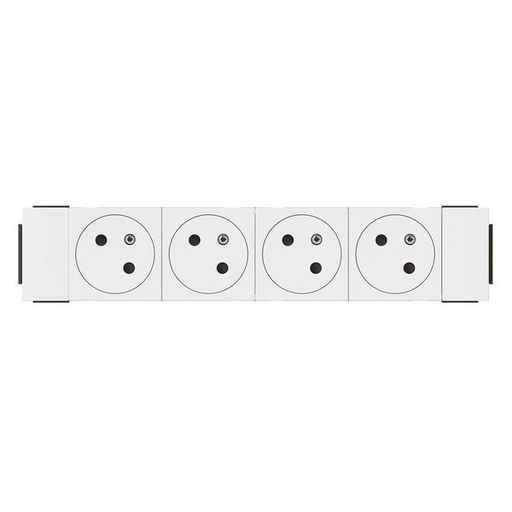 [LEG077104L] Prise 4X2P+T Surface Mosaic Soluclip Goulotte Clippage Direc legrand 077104L