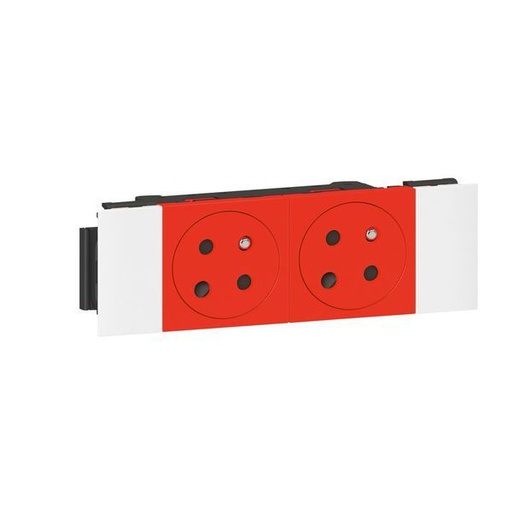[LEG077122L] Prise 2X2P+T Surface Mosaic Soluclip Goulotte Clippage Direc legrand 077122L