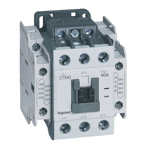 [LEG416139] Ctx Contacteur 3P 40A 2No2Nc 415V Ac Bornes A Vis T3 legrand 416139