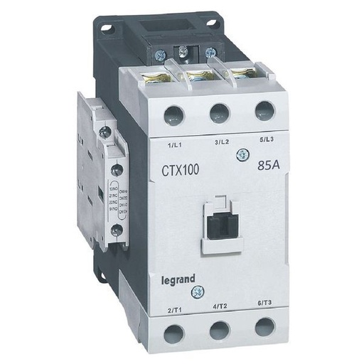 [LEG416201] Ctx Contacteur 3P 85A 2No2Nc 24V Dc Bornes A Vis T5 legrand 416201