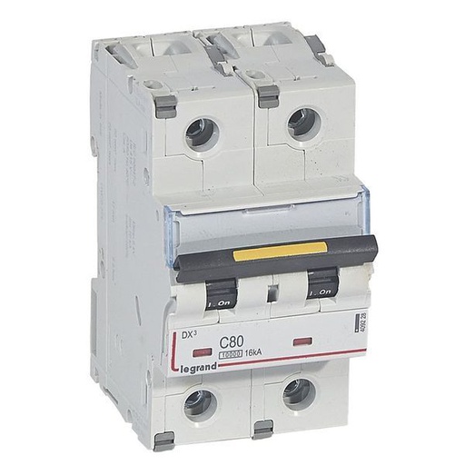 [LEG409228] Disjoncteur Dx³10000 16Ka Arrivée Haut/Départ Bas Vis 2P 80A legrand 409228