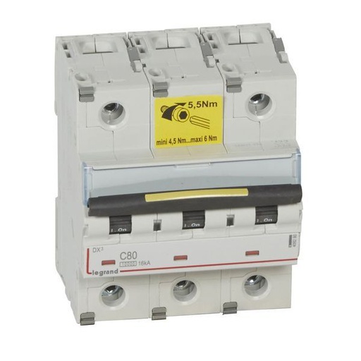 [LEG409280] Disjoncteurs Dx³10000 16Ka Arrivée Haut/Départ Bas Vis 3P 80 legrand 409280