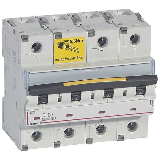 [LEG409541] Disjoncteur Dx³10000 16Ka Arrivées Haut/Départ Bas Vis 4P 10 legrand 409541