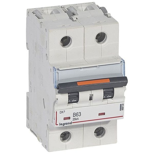 [LEG409722] Dx3 Disjoncteur 2P B63 25Ka legrand 409722