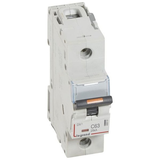 [LEG409761] Dx3 Disjoncteur 1P C63 25Ka legrand 409761