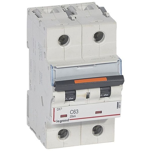 [LEG409774] Dx3 Disjoncteur 2P C63 25Ka legrand 409774