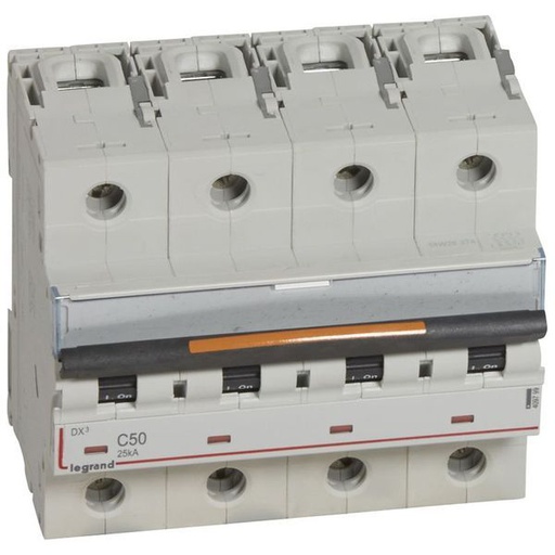 [LEG409799] Disjoncteur Dx³ 25Ka Arrivée Haut/Départ Bas Vis 4P 400V~ 50 legrand 409799