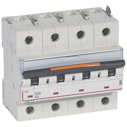 [LEG409847] Dx3 Disjoncteur 4P D20 25Ka legrand 409847