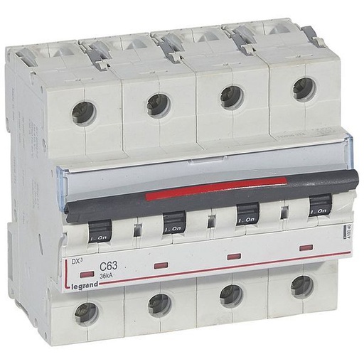 [LEG410040] Disjoncteur Dx³ 36Ka Arrivée Haut/Départ Bas Vis 4P 400V~ 63 legrand 410040