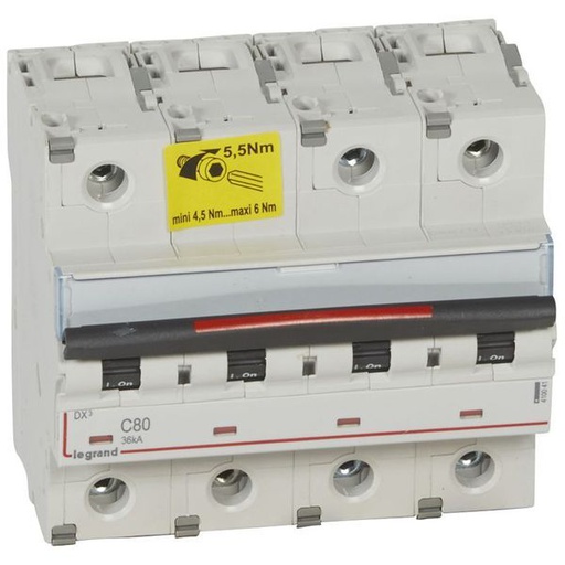 [LEG410041] Dx3 Disjoncteur 4P C80 36Ka legrand 410041