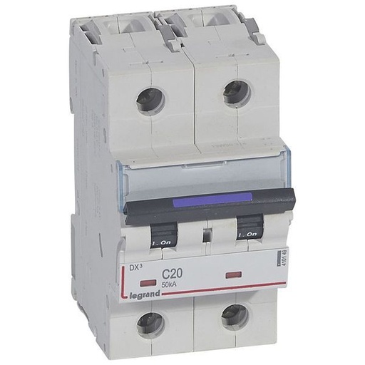 [LEG410149] Dx3 Disjoncteur 2P C20 50Ka legrand 410149