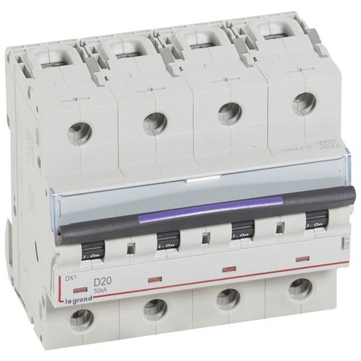 [LEG410227] Dx3 Disjoncteur 4P D20 50Ka legrand 410227