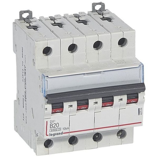 [LEG407596] Dx3 Disjoncteur 4P B20 6000A/10Ka legrand 407596
