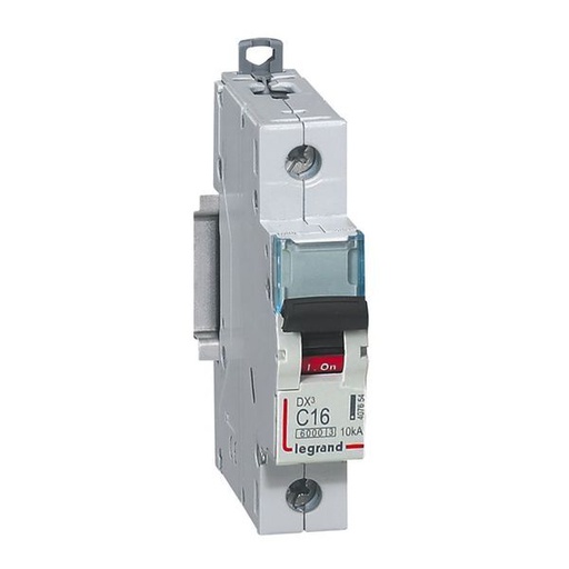 [LEG407654] Disjoncteur Dx³6000 10Ka Arrivée Haut/Départ Bas Vis 1P 16A legrand 407654
