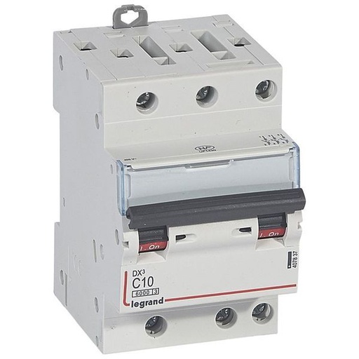 [LEG407837] Dx3 Disjoncteur 3P C10 6000A/10Ka 3 Modu Les legrand 407837