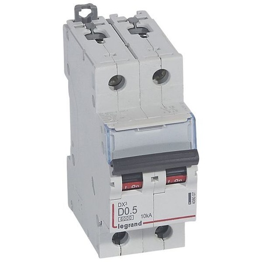 [LEG408007] Dx3 Disjoncteur 2P D0.5 6000A/10Ka legrand 408007
