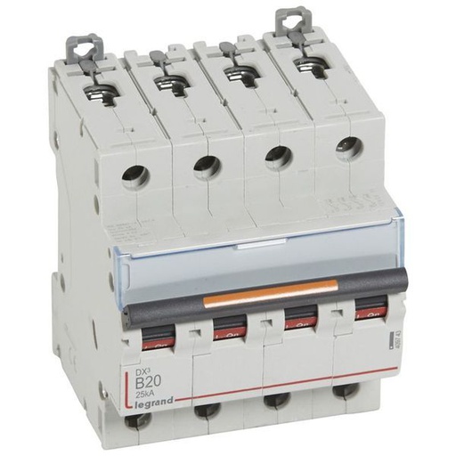 [LEG409743] Dx3 Disjoncteur 4P B20 25Ka legrand 409743