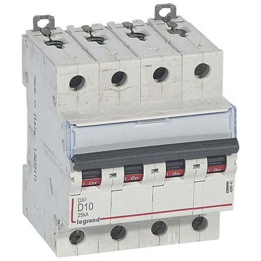 [LEG409845] Dx3 Disjoncteur 4P D10 25Ka legrand 409845