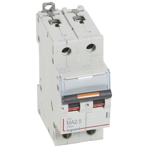 [LEG409867] Dx3 Disjoncteur 2P Ma2.5 25Ka legrand 409867