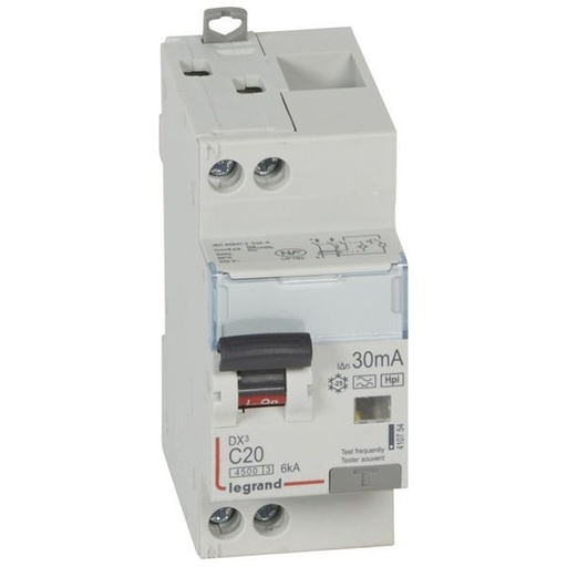 [LEG410754] Disjoncteur Diff Dx³ 4500 -Vis/Vis- U+N 230V~ 20A- Typef-30M legrand 410754
