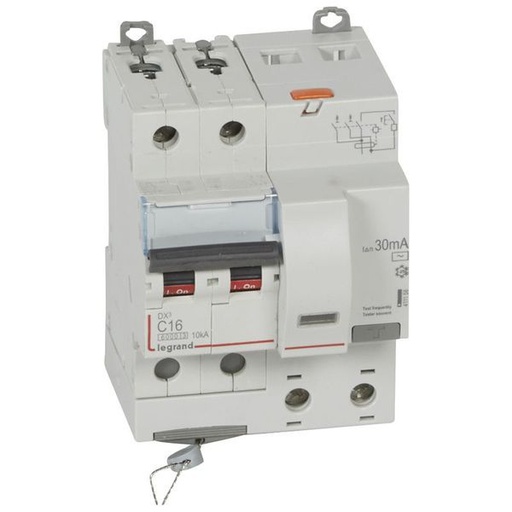 [LEG411158] Disjoncteur Diff Dx³ 6000 -Vis-2P-230/400V~-16A -Typeac -30M legrand 411158