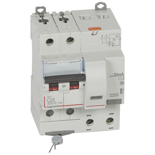 [LEG411160] Disjoncteur Diff Dx³ 6000 -Vis-2P-230/400V~-25A -Typeac -30M legrand 411160