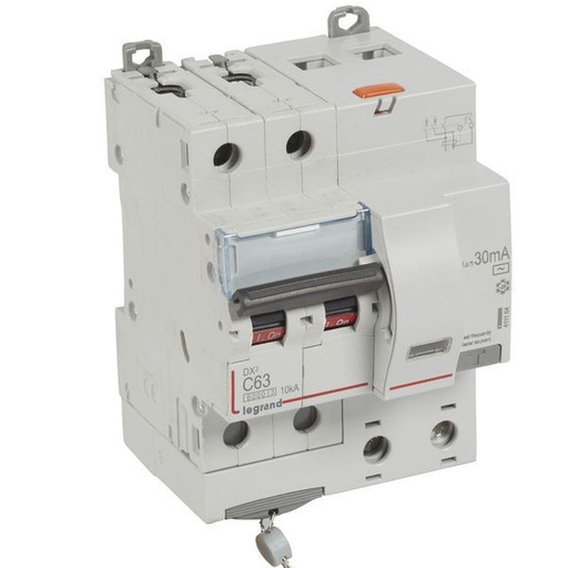[LEG411164] Disjoncteur Diff Dx³ 6000 -Vis-2P-230/400V~-63A -Typeac -10M legrand 411164