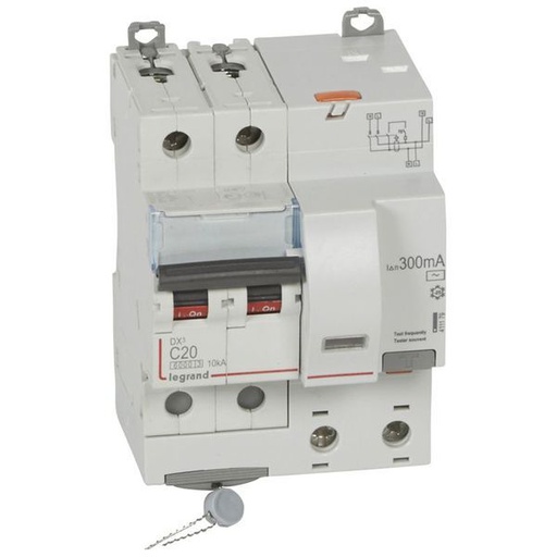 [LEG411179] Dx3 Disj Differentiel 2P C 20A 6000A Ac 300Ma 4 Modules Tg A legrand 411179