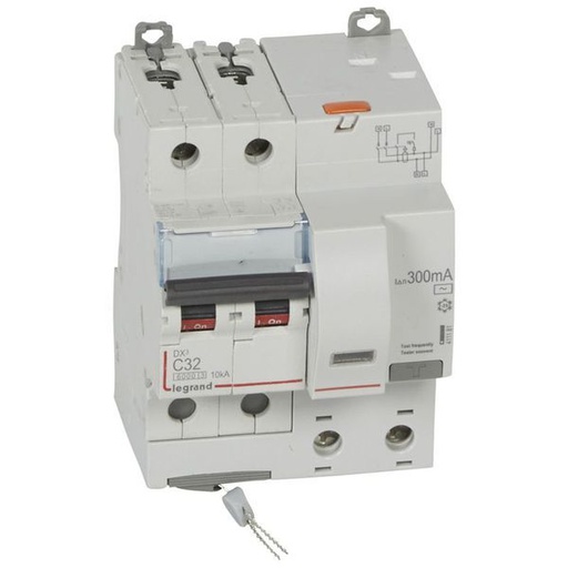 [LEG411181] Dx3 Disj Differentiel 2P C 32A 6000A Ac 300Ma 4 Modules Tg A legrand 411181