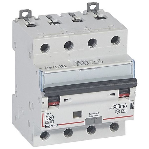 [LEG411360] Disjoncteur Diff Dx³ 6000 -Vis- 4P 400V~ -20 A Typeac 300M legrand 411360