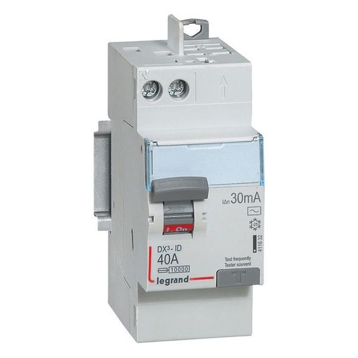 [LEG092896] Interrupteur Differentiel Dx³-Id 2P Type Ac 30Ma Arrivée Hau legrand 092896