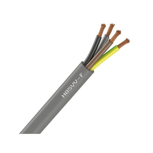 [CAB-1135] Câble Électrique Souple H05 VV-F Gris 4G2.5 mm² - Couronne De 50M