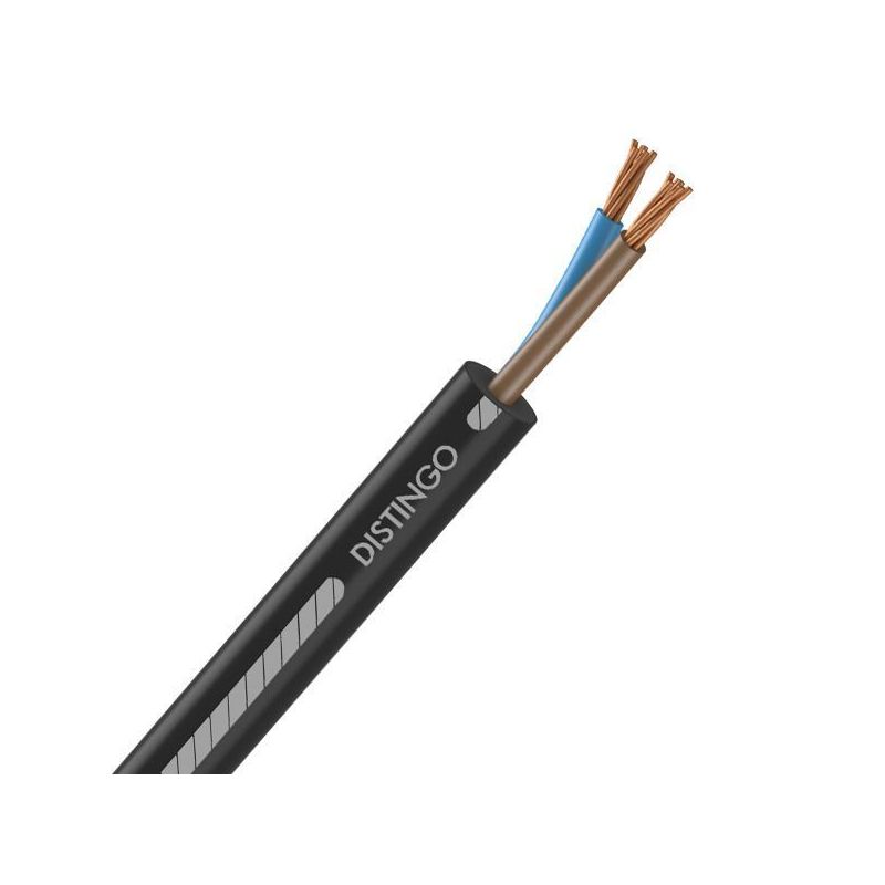 Câble électrique U-1000 R2V 2x25 mm2 cuivre rigide noir - couronne de 50m