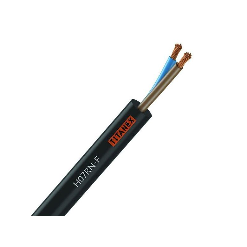 Câble électrique H07RN-F 2x10 mm2 souple noir cuivre - couronne de 50m