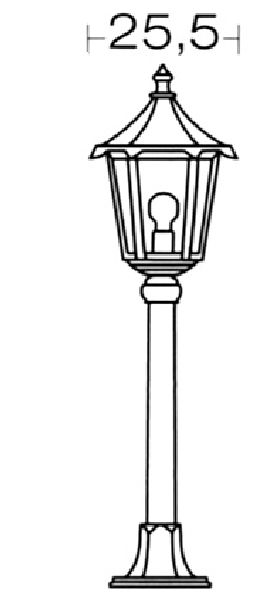 Monaco - lant.+mat ip43 ik02, noir, e27 100w max., lampe non incl., ha - 3060