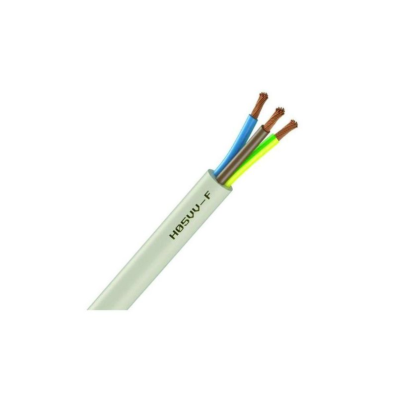 Câble Électrique Souple H05 VV-F Blanc 3G1.5 - Prix au m