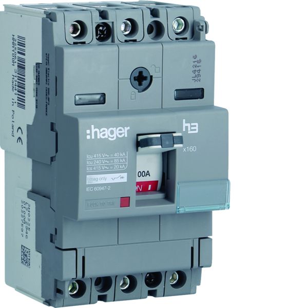Disjoncteur Boitier Moulé h3 x160 MAG (ICB) 3P3D In100A Icu40kA à cage HNA100M