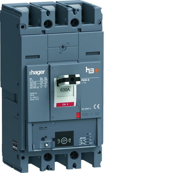 Disjoncteur Boitier Moulé h3+ P630 ENERGY 3P3D In630A Icu70kA à plage HEW630NR
